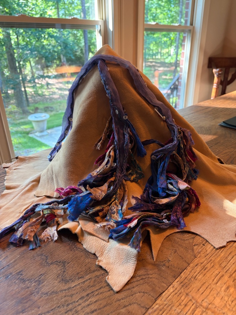Vintage Chan Luu Artisan Chiffon Silk Skinny Scarf
